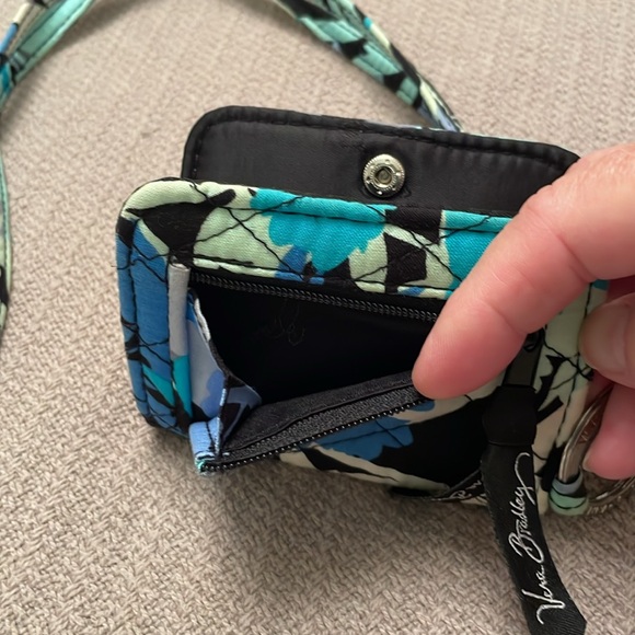 Vera Bradley Fabric Lanyard with Double ID Window Wallet - Picture 7 of 12